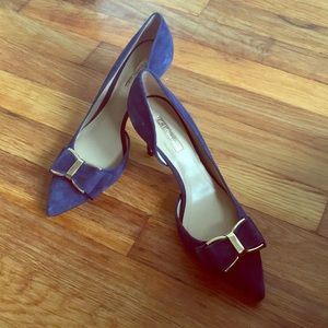 BCBGeneration Blue Suede Pumps Size 6M